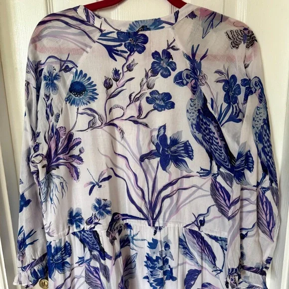 Banjanan Floral Blue and Lilac Maxi Dress - Picture 5 of 11